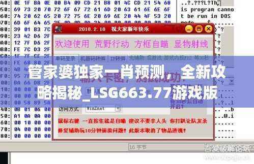 管家婆独家一肖预测,全新攻略揭秘_LSG663.77游戏版