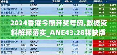 2024香港今期开奖号码,数据资料解释落实_ANE43.28稀缺版