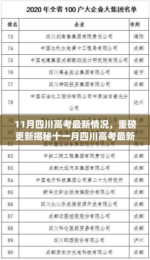 十一月四川高考最新动态揭秘,全面更新,你所关心的都在这里!