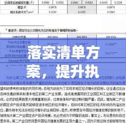 落实清单方案,提升执行效率的关键路径解析