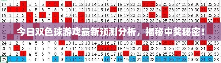今日双色球游戏最新预测分析,揭秘中奖秘密!