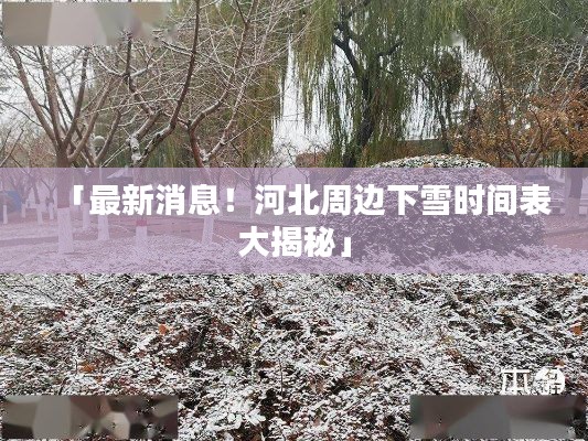 「最新消息！河北周边下雪时间表大揭秘」