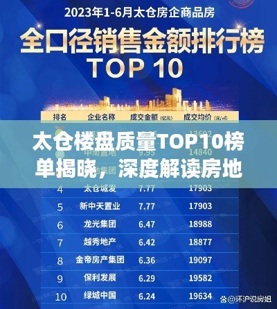 太仓楼盘质量TOP10榜单揭晓,深度解读房地产市场新格局