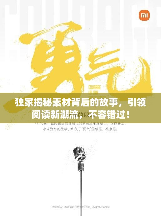独家揭秘素材背后的故事，引领阅读新潮流，不容错过！